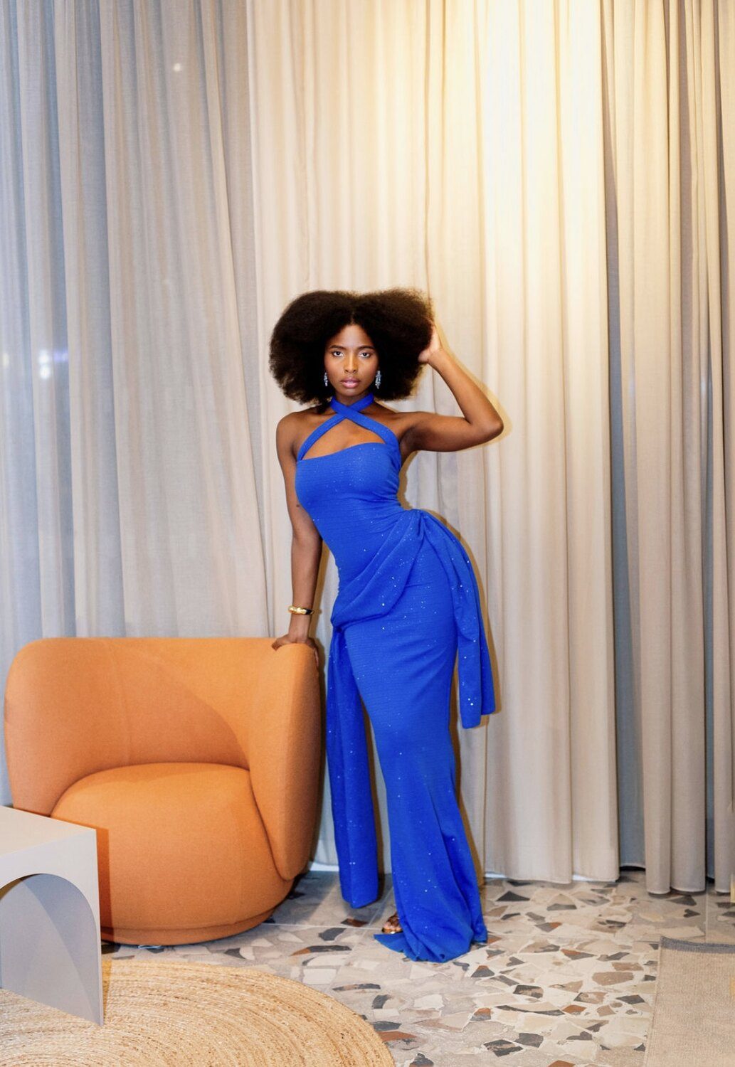 The Esther Royale Gown in royal blue